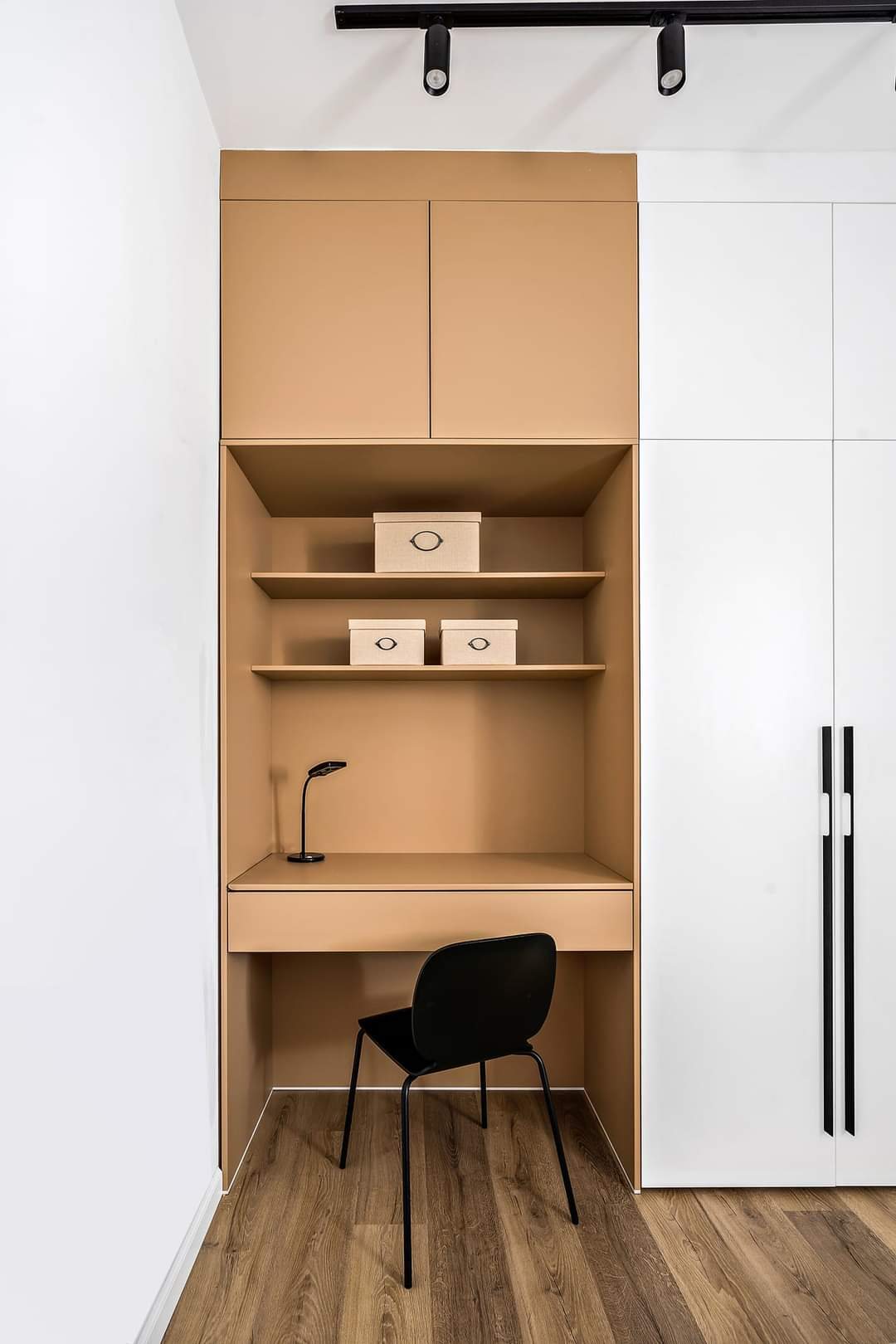Copper Island Loft — walk-in closets by iKitchen Cabinetry