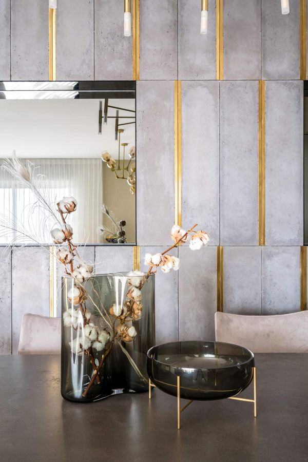 Cream and Antique Brass Apartment — built-ins & wall units, wall paneling by iKitchen Cabinetry, view 8