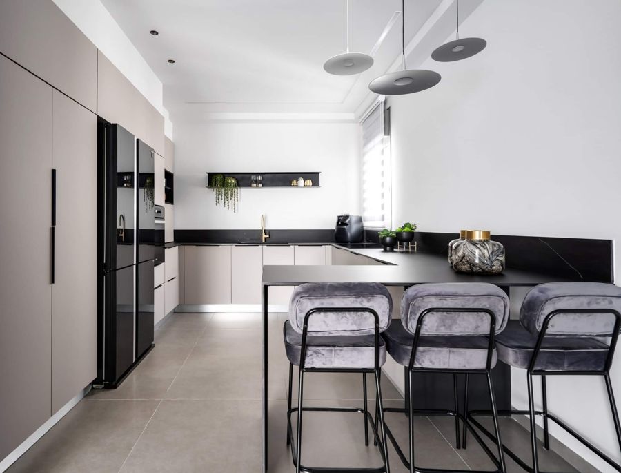 Crittall Glass Apartment — custom kitchens, built-ins & wall units, bathroom vanities, walk-in closets by iKitchen Cabinetry