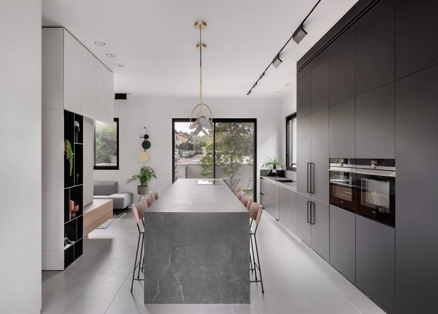 Floating Stair Villa — custom kitchens, built-ins & wall units, wall paneling by iKitchen Cabinetry
