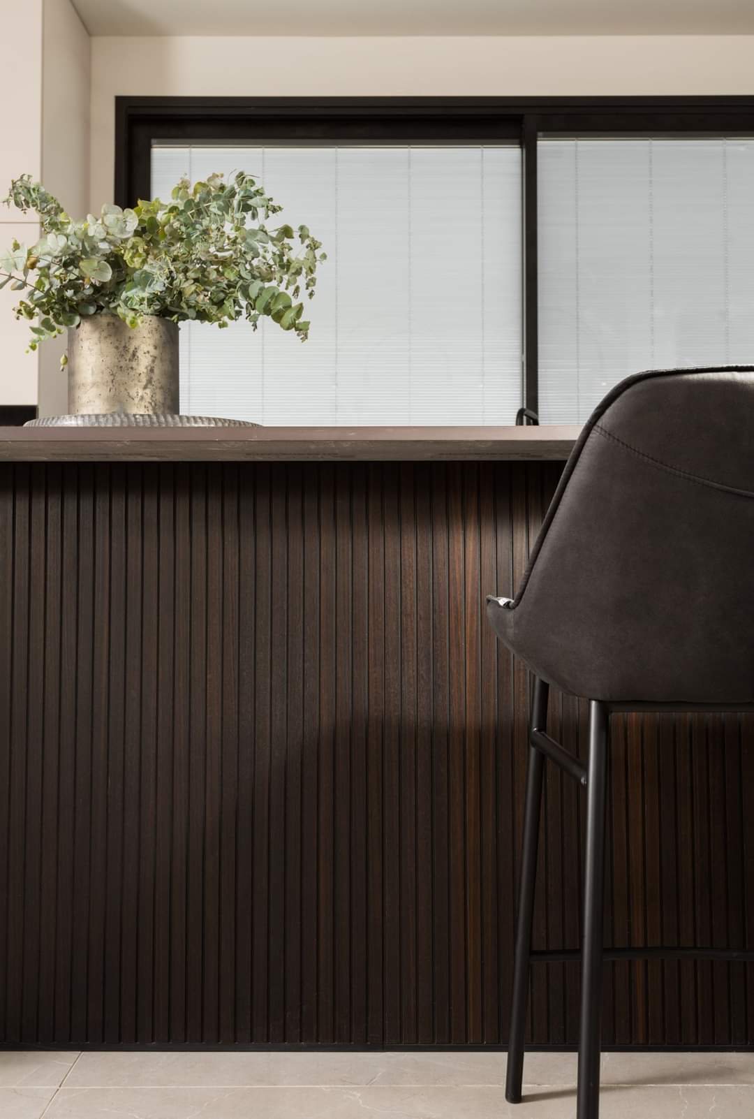 Fluted Walnut Penthouse — custom kitchens, built-ins & wall units, bathroom vanities, walk-in closets by iKitchen Cabinetry