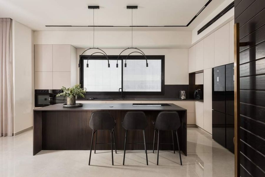 Fluted Walnut Penthouse — custom kitchens, built-ins & wall units, bathroom vanities, walk-in closets by iKitchen Cabinetry, view 2