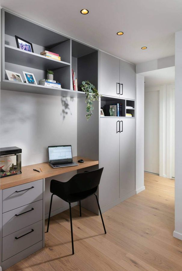 Grey and Oak Apartment — custom kitchens, built-ins & wall units, bathroom vanities by iKitchen Cabinetry, view 3