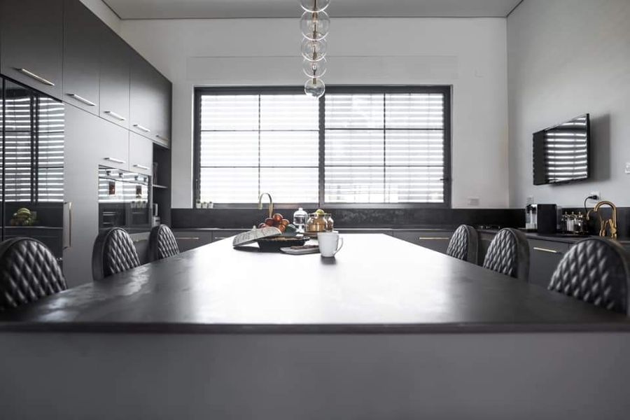 Grey Banquette Apartment — custom kitchens, built-ins & wall units, wall paneling, bathroom vanities, walk-in closets by iKitchen Cabinetry, view 13