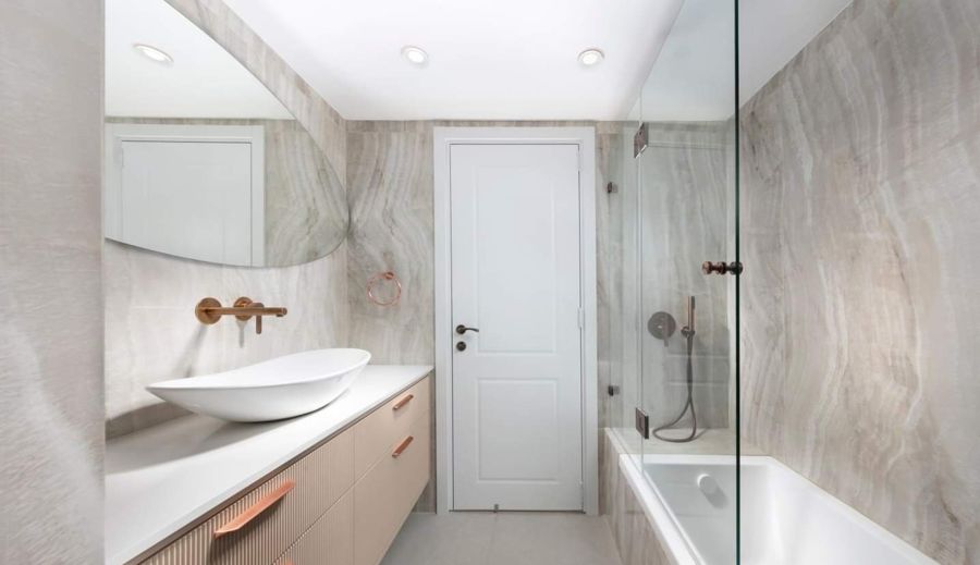 Marble and Rose Gold House — custom kitchens, built-ins & wall units, wall paneling, bathroom vanities, walk-in closets by iKitchen Cabinetry, view 15