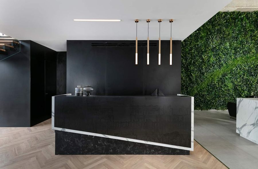 Marble Reception Salon — commercial cabinetry, built-ins & wall units, walk-in closets by iKitchen Cabinetry, view 2