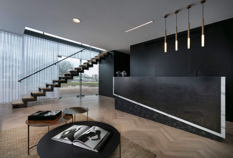 Marble Reception Salon — commercial cabinetry, built-ins & wall units, walk-in closets by iKitchen Cabinetry, view 4