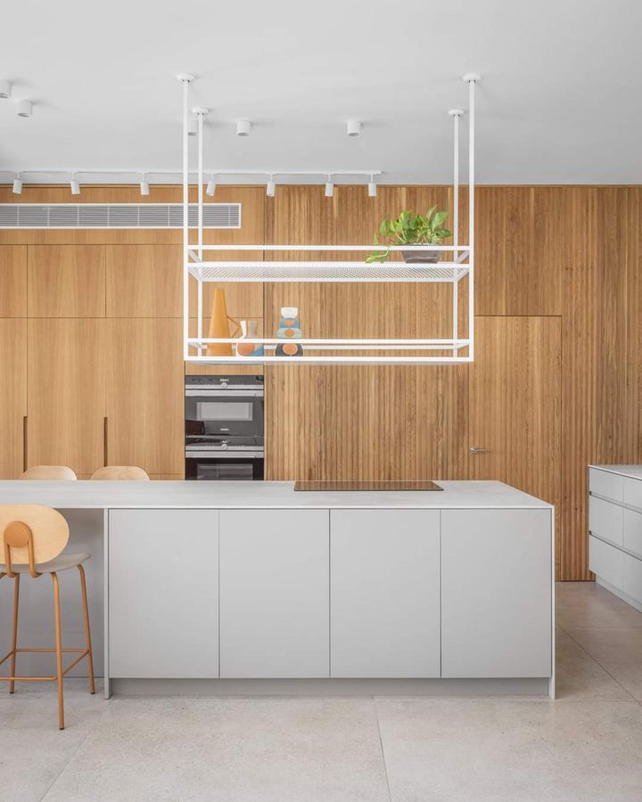 Oak and Terrazzo Family House — custom kitchens, built-ins & wall units, bathroom vanities, walk-in closets by iKitchen Cabinetry
