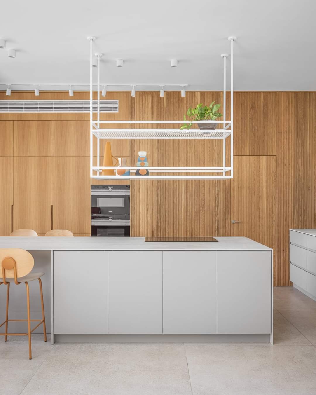 Oak and Terrazzo Family House — custom kitchens, built-ins & wall units, bathroom vanities, walk-in closets by iKitchen Cabinetry