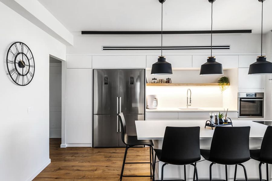 Oak Inlay Family Apartment — custom kitchens, built-ins & wall units, bathroom vanities by iKitchen Cabinetry, view 2