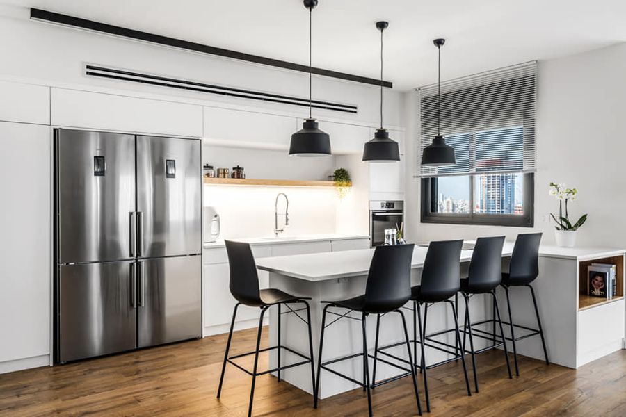 Oak Inlay Family Apartment — custom kitchens, built-ins & wall units, bathroom vanities by iKitchen Cabinetry, view 3