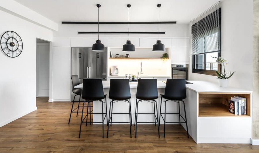 Oak Inlay Family Apartment — custom kitchens, built-ins & wall units, bathroom vanities by iKitchen Cabinetry, view 5