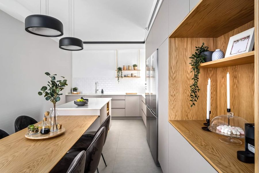 Oak Niche Apartment — custom kitchens, built-ins & wall units, bathroom vanities by iKitchen Cabinetry, view 3