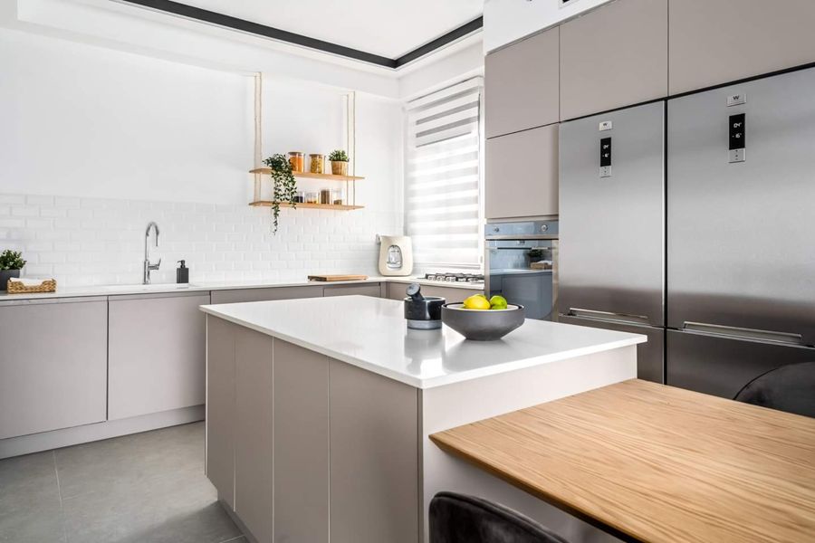 Oak Niche Apartment — custom kitchens, built-ins & wall units, bathroom vanities by iKitchen Cabinetry, view 4