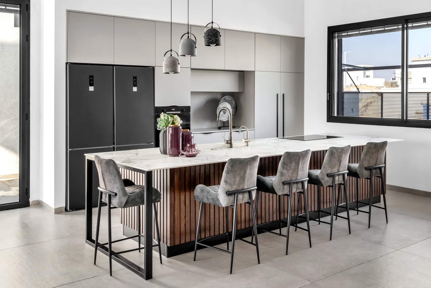Open Stair House — custom kitchens, built-ins & wall units, bathroom vanities, wall paneling by iKitchen Cabinetry
