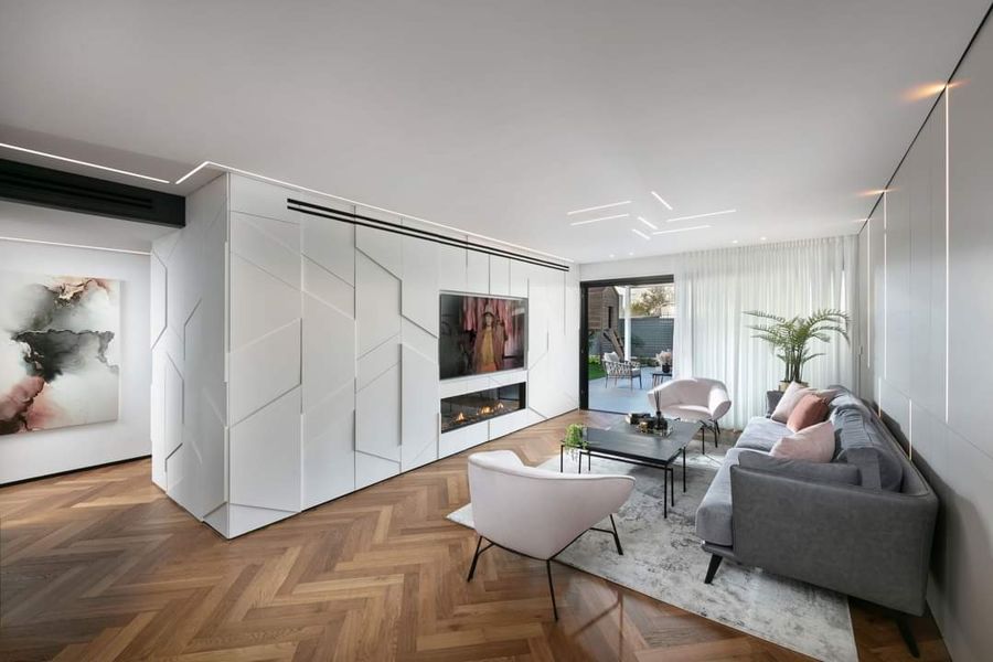 Parquet and Marble Apartment — custom kitchens, built-ins & wall units, bathroom vanities by iKitchen Cabinetry, view 4