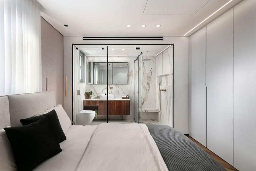 Parquet and Marble Apartment — custom kitchens, built-ins & wall units, bathroom vanities by iKitchen Cabinetry, view 8