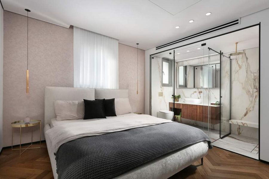Parquet and Marble Apartment — custom kitchens, built-ins & wall units, bathroom vanities by iKitchen Cabinetry, view 9