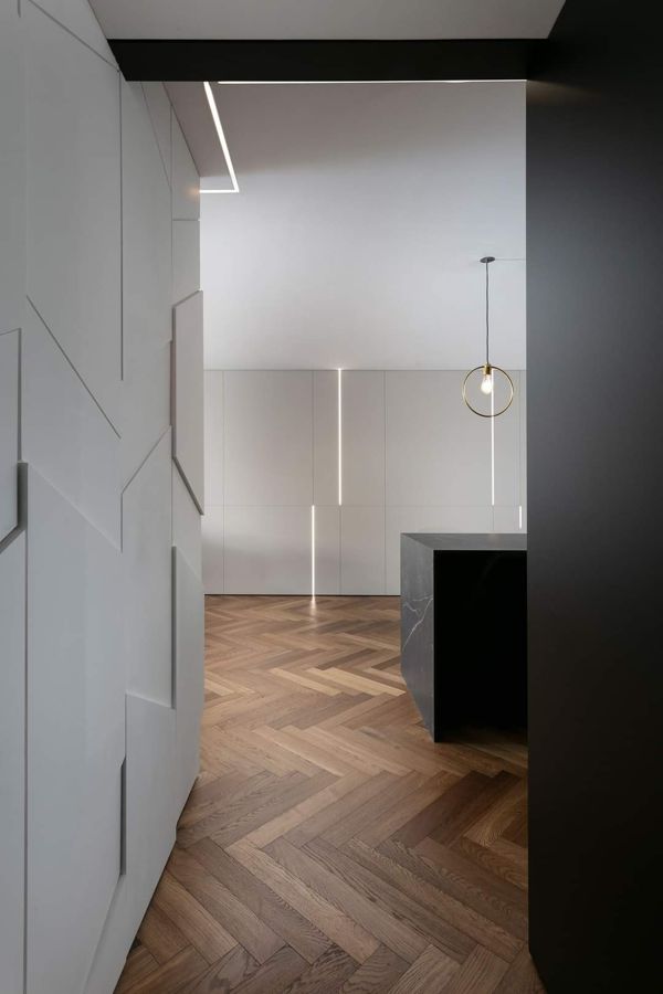 Parquet and Marble Apartment — custom kitchens, built-ins & wall units, bathroom vanities by iKitchen Cabinetry, view 11