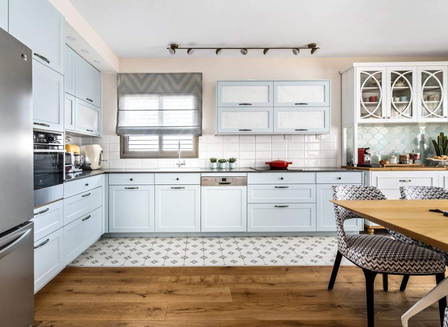 Powder Blue Traditional Apartment — custom kitchens, built-ins & wall units by iKitchen Cabinetry