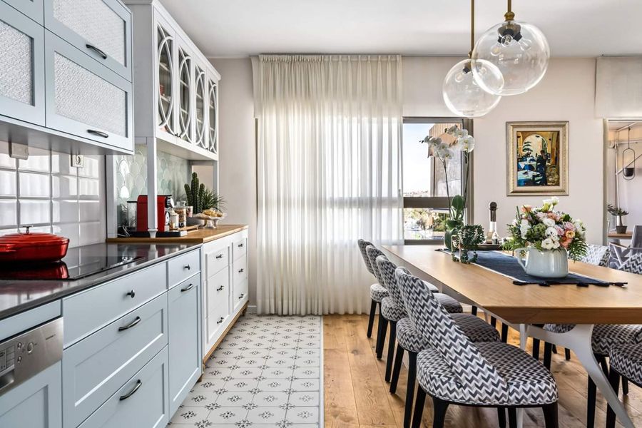 Powder Blue Traditional Apartment — custom kitchens, built-ins & wall units by iKitchen Cabinetry, view 2