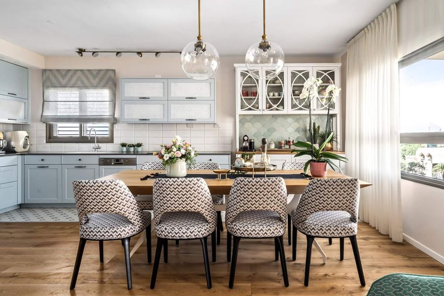 Powder Blue Traditional Apartment — custom kitchens, built-ins & wall units by iKitchen Cabinetry, view 3