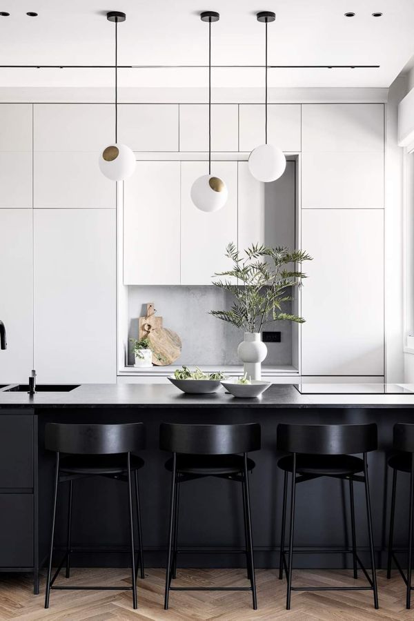 Sage and Herringbone Apartment — custom kitchens, built-ins & wall units, bathroom vanities by iKitchen Cabinetry