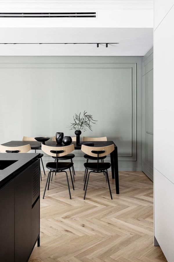 Sage and Herringbone Apartment — custom kitchens, built-ins & wall units, bathroom vanities by iKitchen Cabinetry, view 9