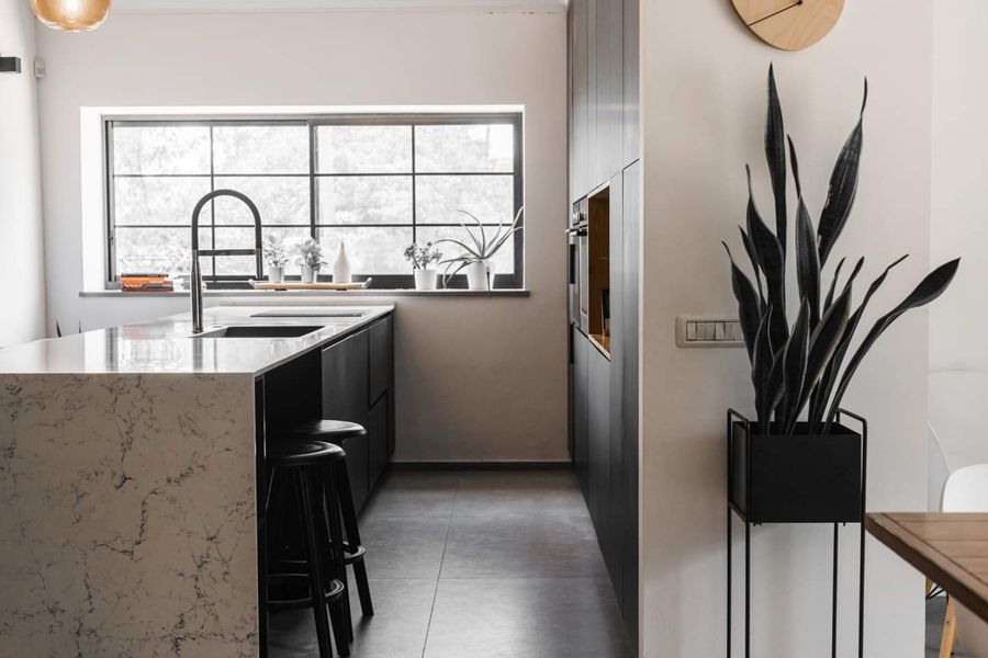 Slat Screen House — custom kitchens, built-ins & wall units, wall paneling, bathroom vanities by iKitchen Cabinetry, view 5