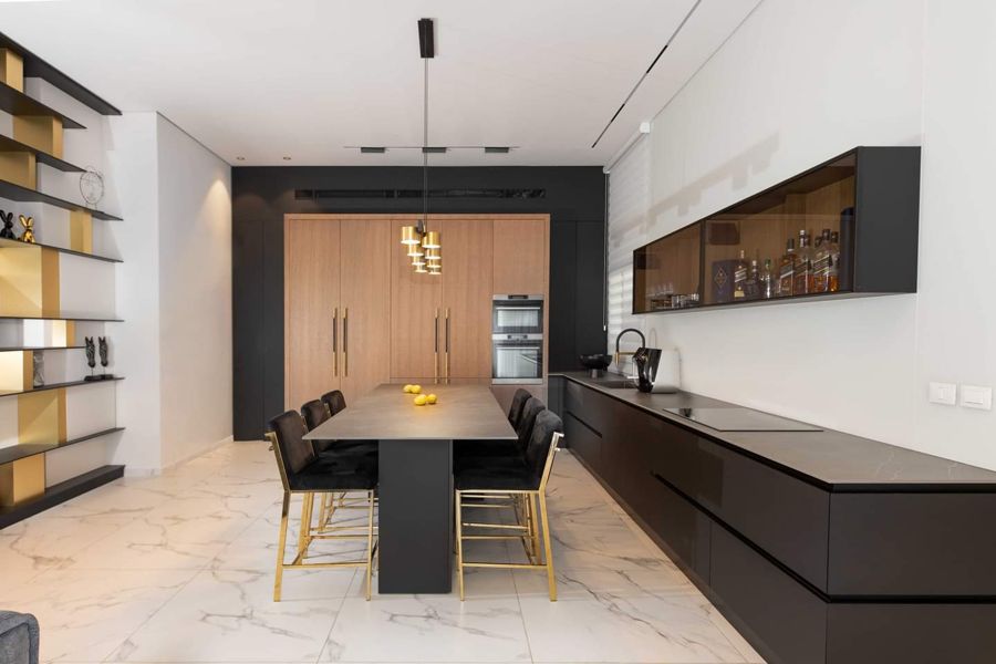 Sunken Lounge Residence — custom kitchens, built-ins & wall units, wall paneling, walk-in closets by iKitchen Cabinetry