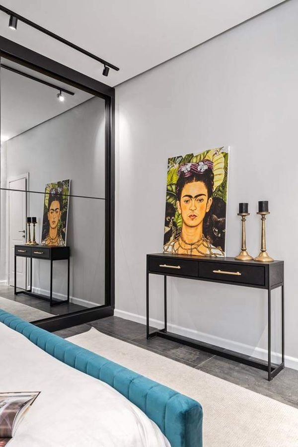 Teal and Brass Apartment — built-ins & wall units, bathroom vanities by iKitchen Cabinetry, view 8
