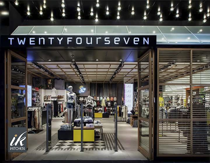 Twentyfourseven Stores — commercial cabinetry, built-ins & wall units, wall paneling by iKitchen Cabinetry