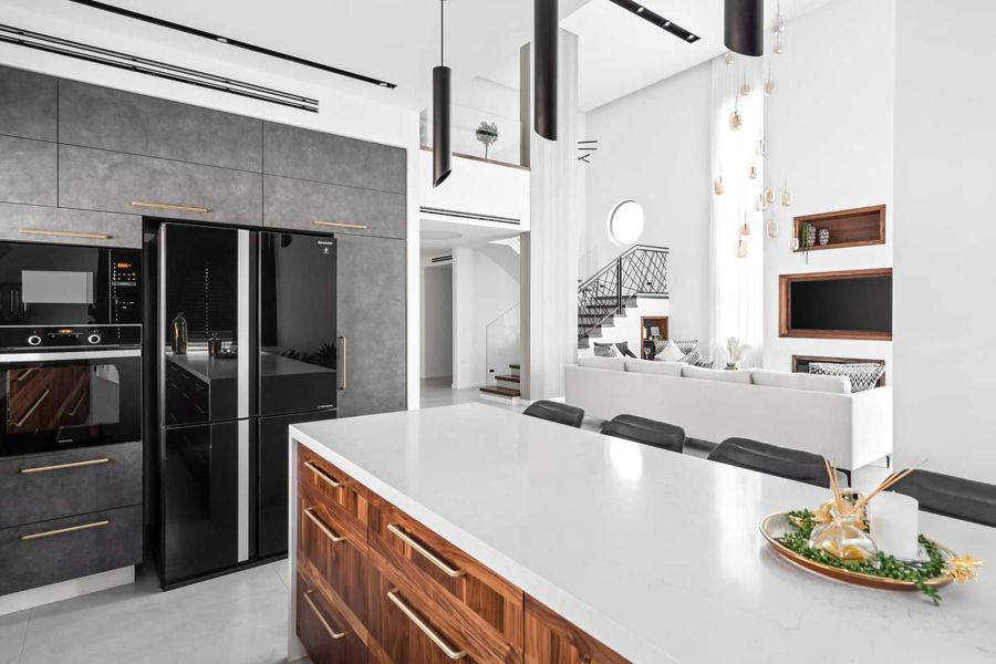 Walnut and Lattice House — custom kitchens, built-ins & wall units, wall paneling by iKitchen Cabinetry, view 4