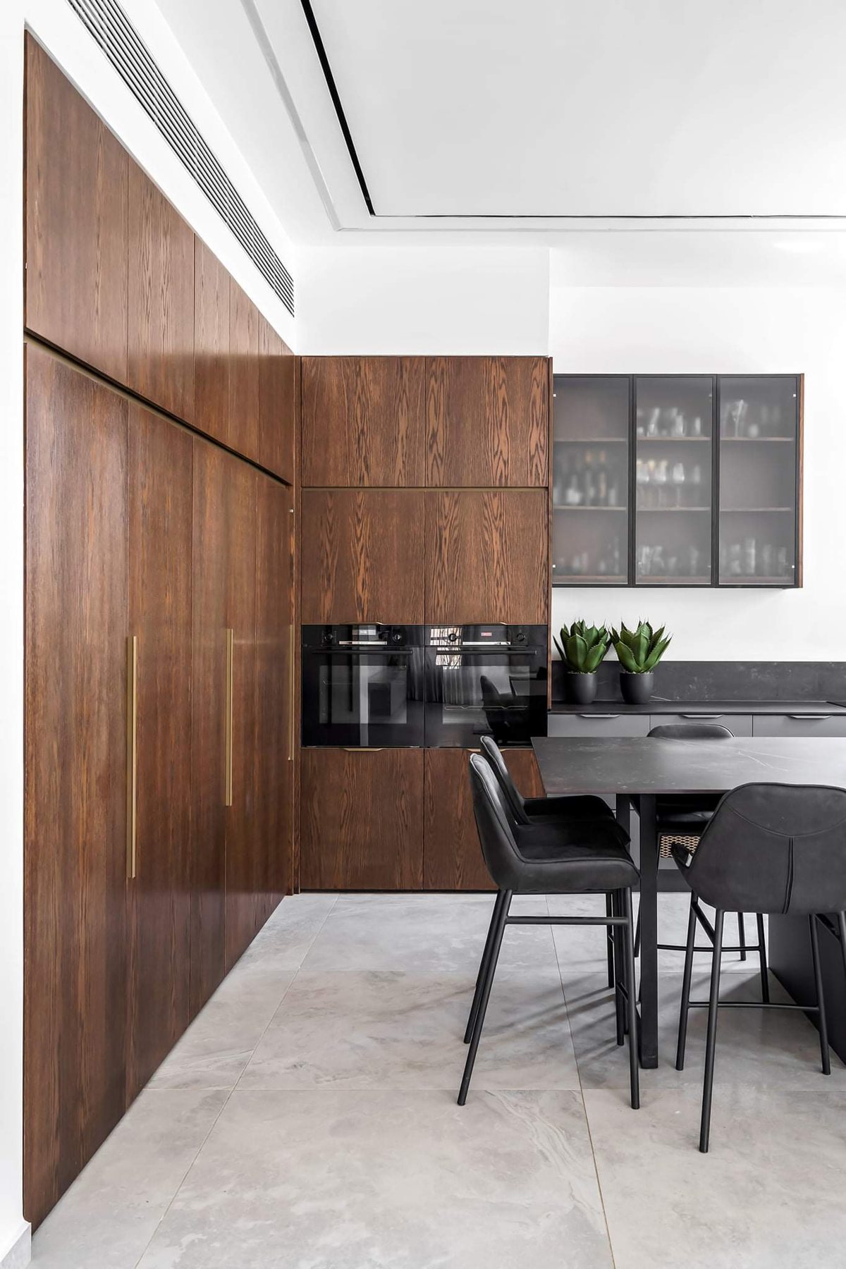 Walnut and Slate Apartment — custom kitchens by iKitchen Cabinetry