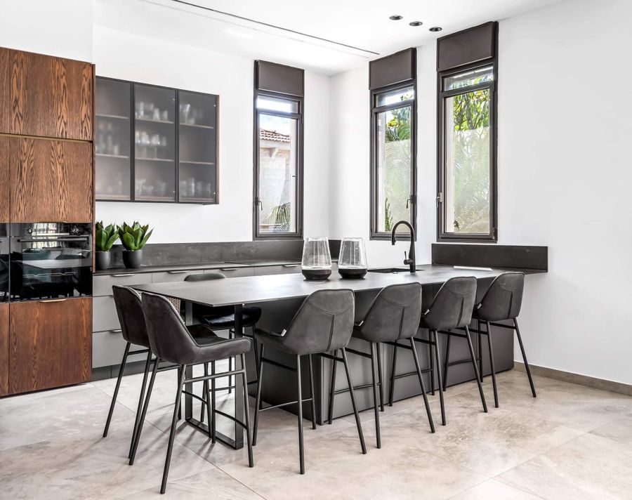 Walnut and Slate Apartment — custom kitchens, built-ins & wall units, bathroom vanities by iKitchen Cabinetry, view 3
