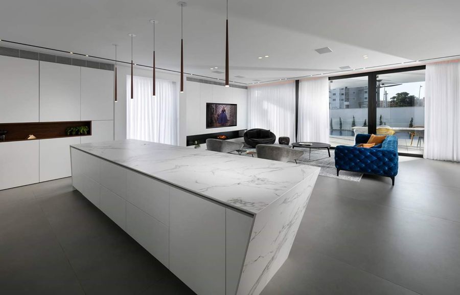 White Marble House — custom kitchens, built-ins & wall units, wall paneling, bathroom vanities by iKitchen Cabinetry, view 5